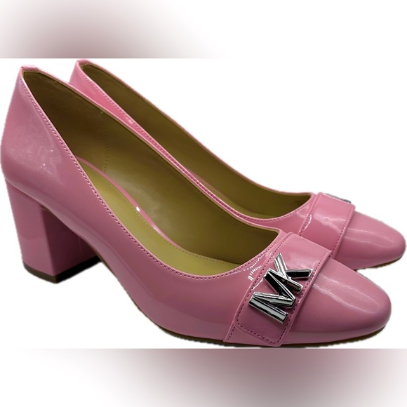 Beautiful Michael Kors Barbie Pink Patten Leather Pump Heels w/Antislip Soles 7M - Picture 2 of 8